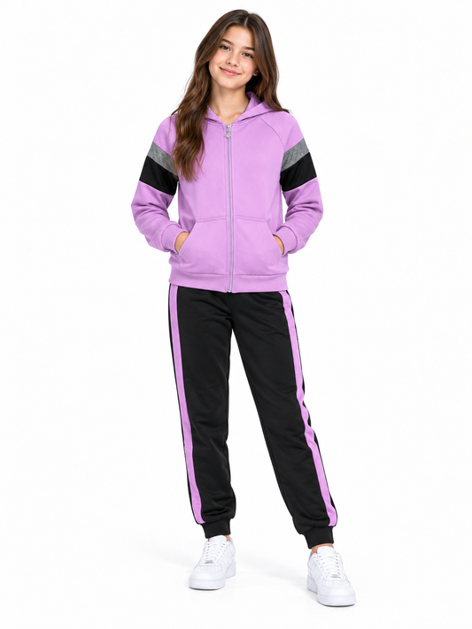 Set niña deportivo lila y negro 💜🖤
