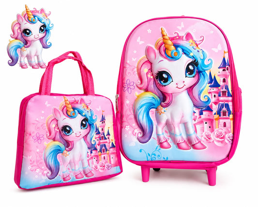 Set Mochila con Lonchera unicornio encantado