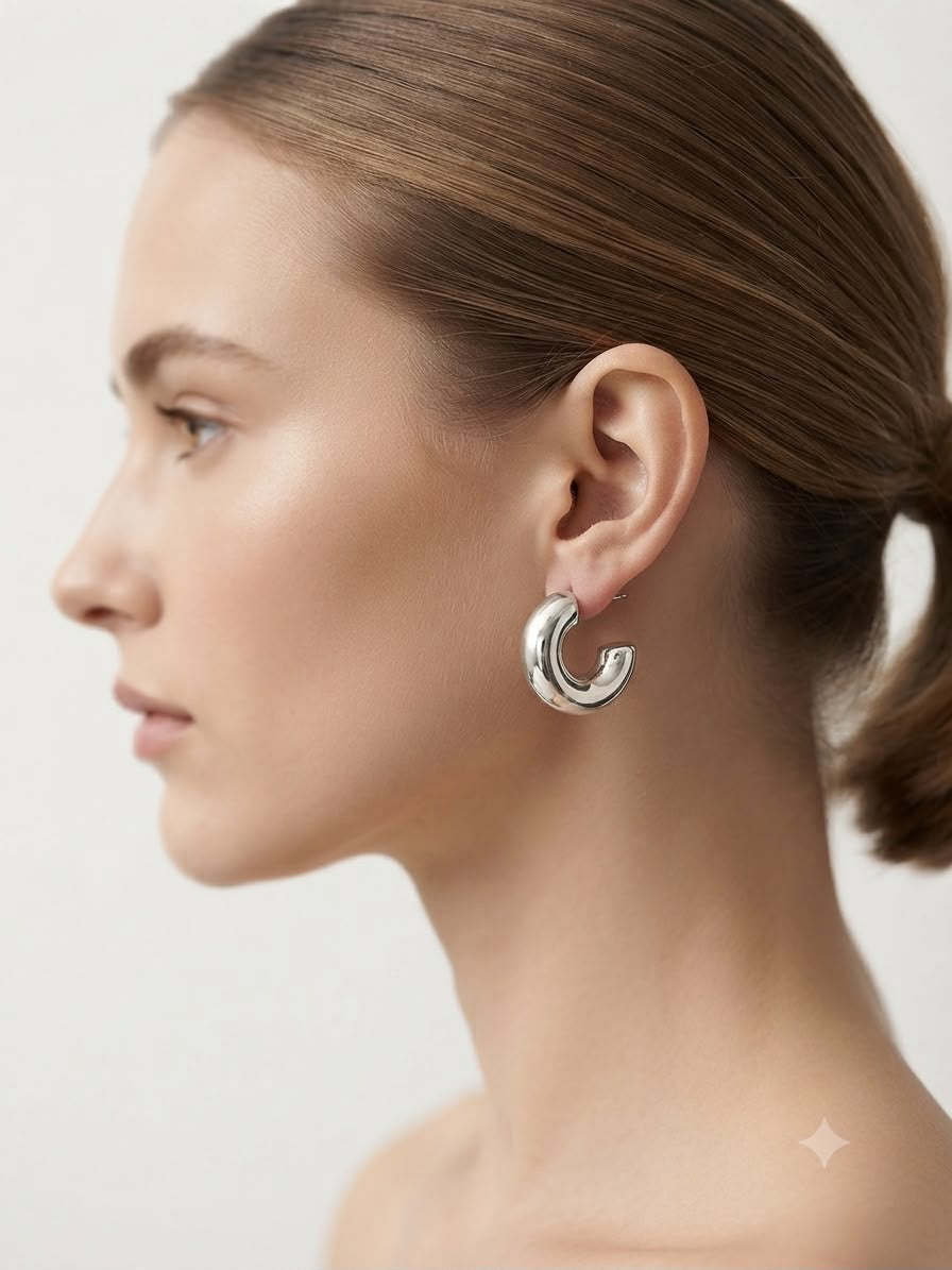 Aretes Dama arracadas plateadas
