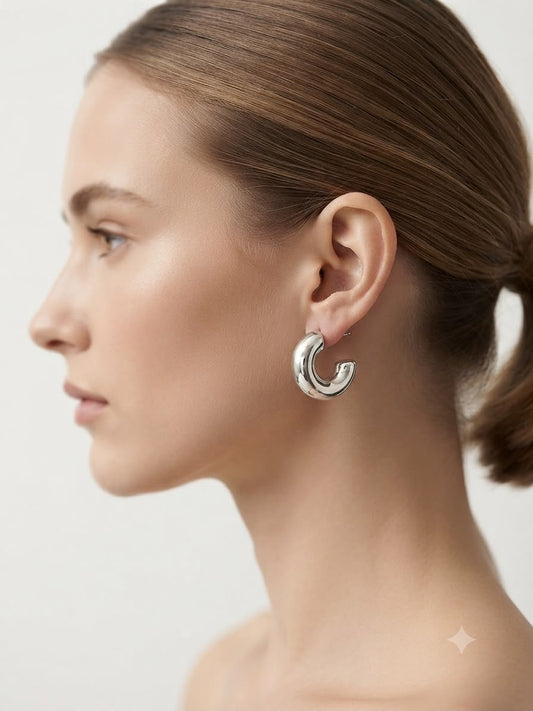 Aretes Dama arracadas plateadas