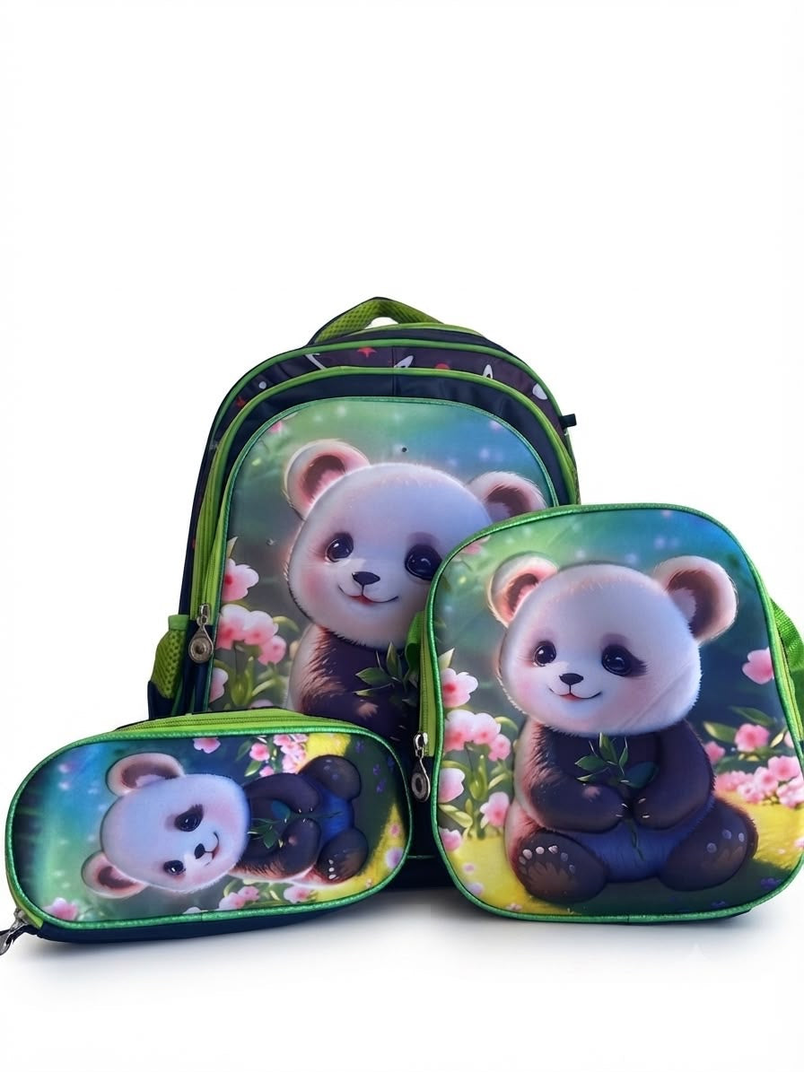 Set mochila 3 piezas panda