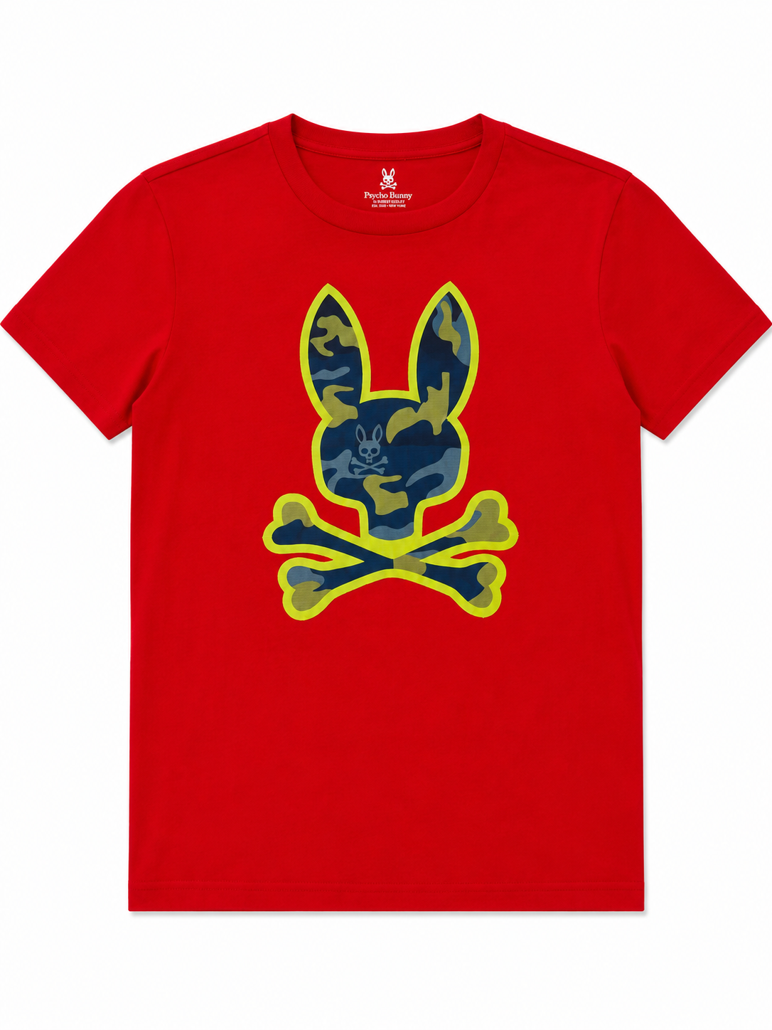 Playera caballero cuello redondo  roja PSYCH@ BUNNY
