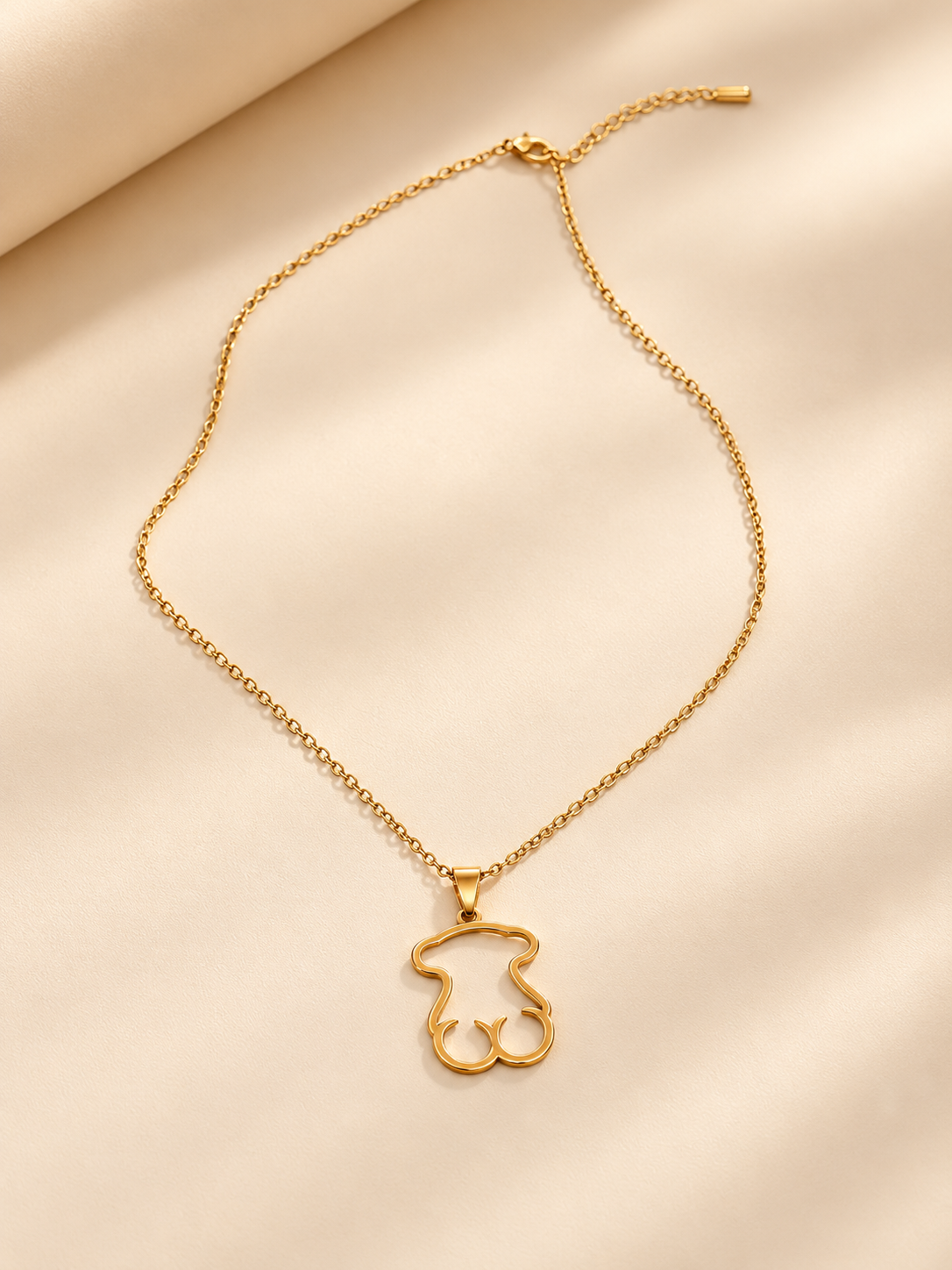 Collar accesorio dama – Dije de Osito Dorado 🧸✨
