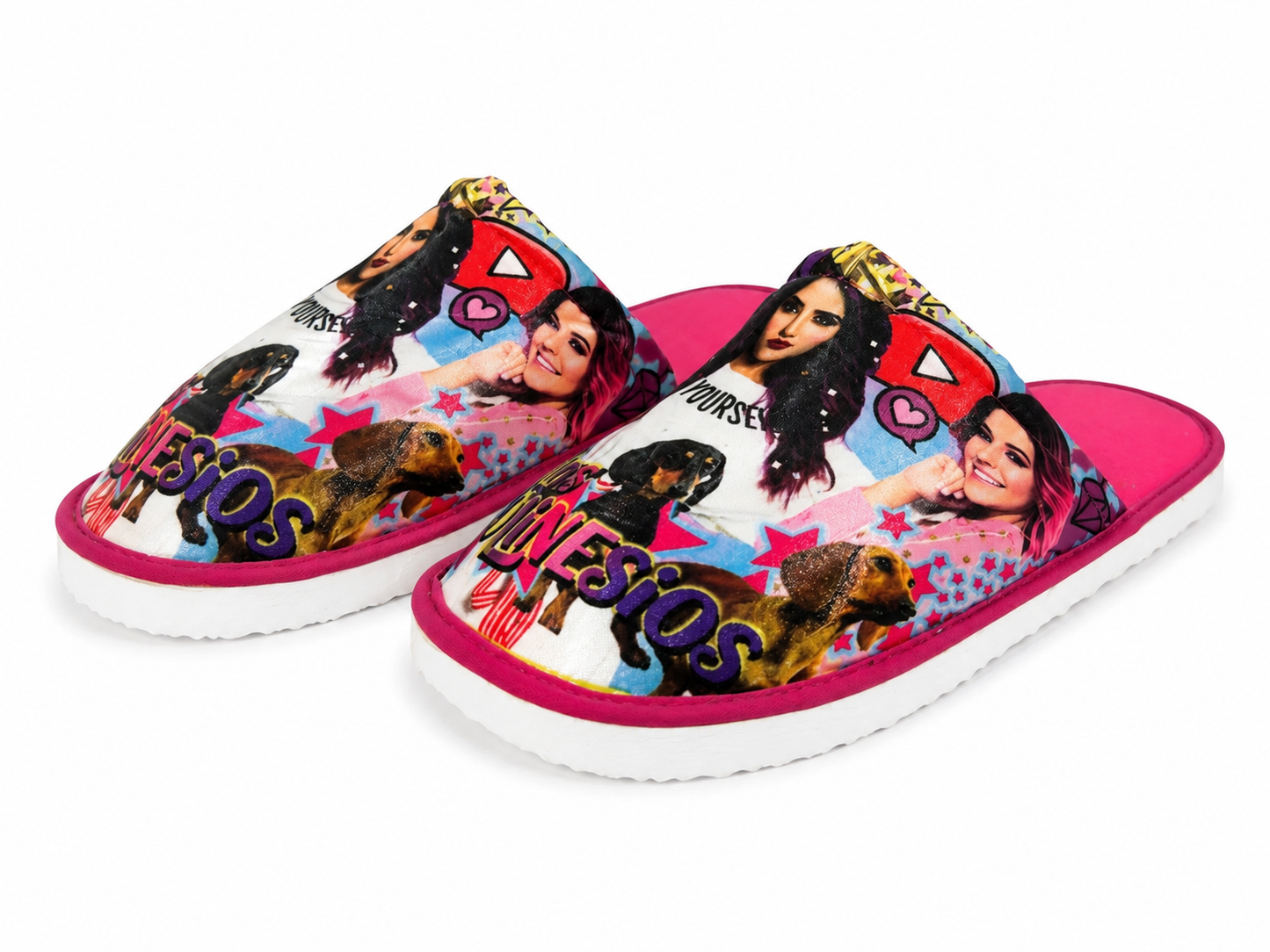 Pantuflas niña diseño influencers multicolor