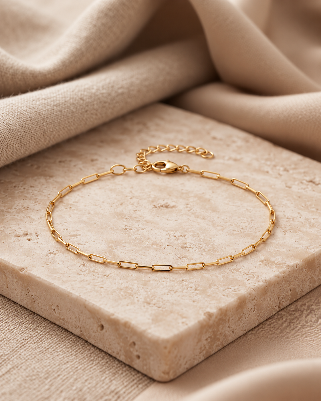 Pulsera Dama eslabones pequeños dorados