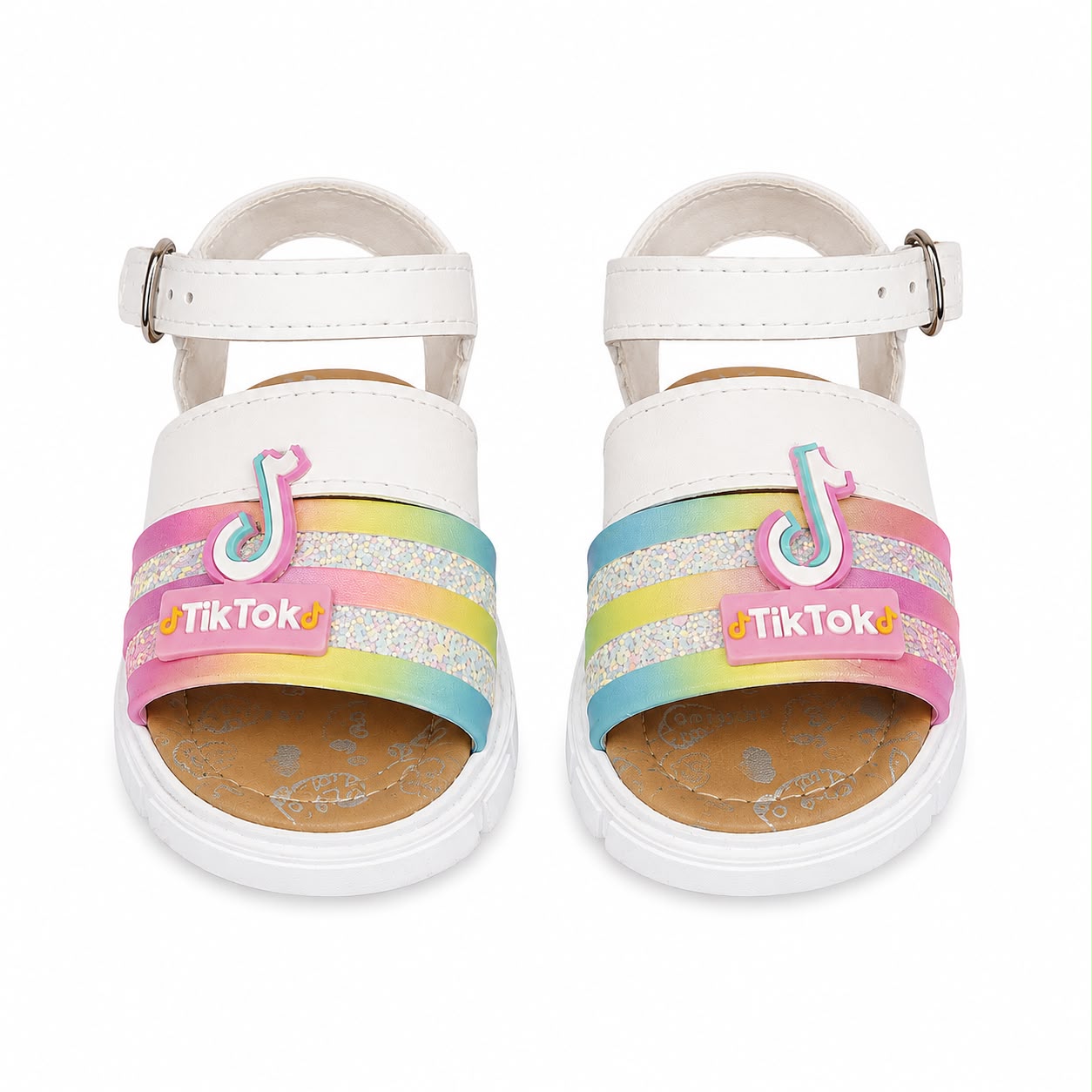 Huaraches niña OFERTA diseño arcoíris pastel