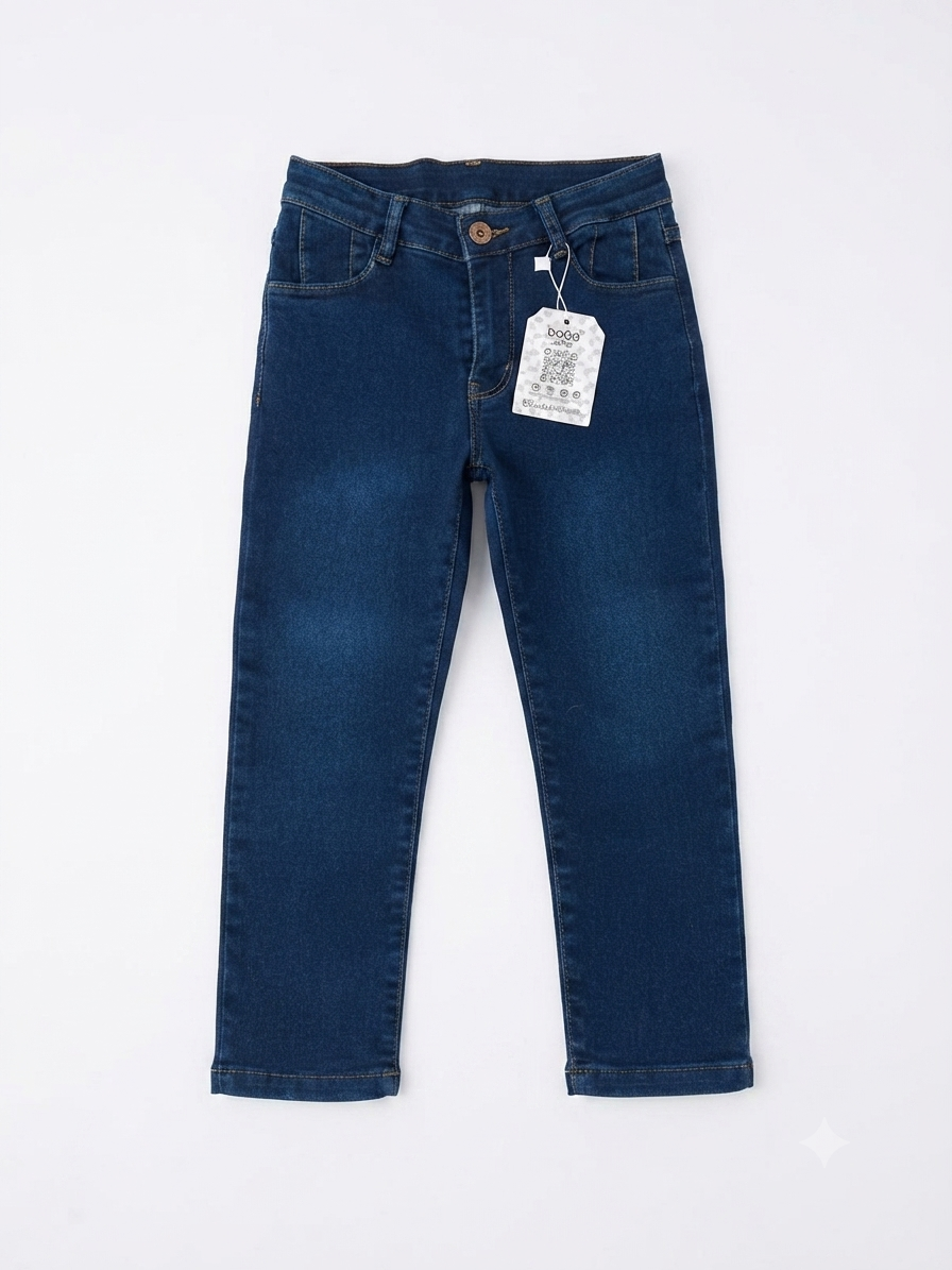 Pantalón niño mezclilla azul clásico