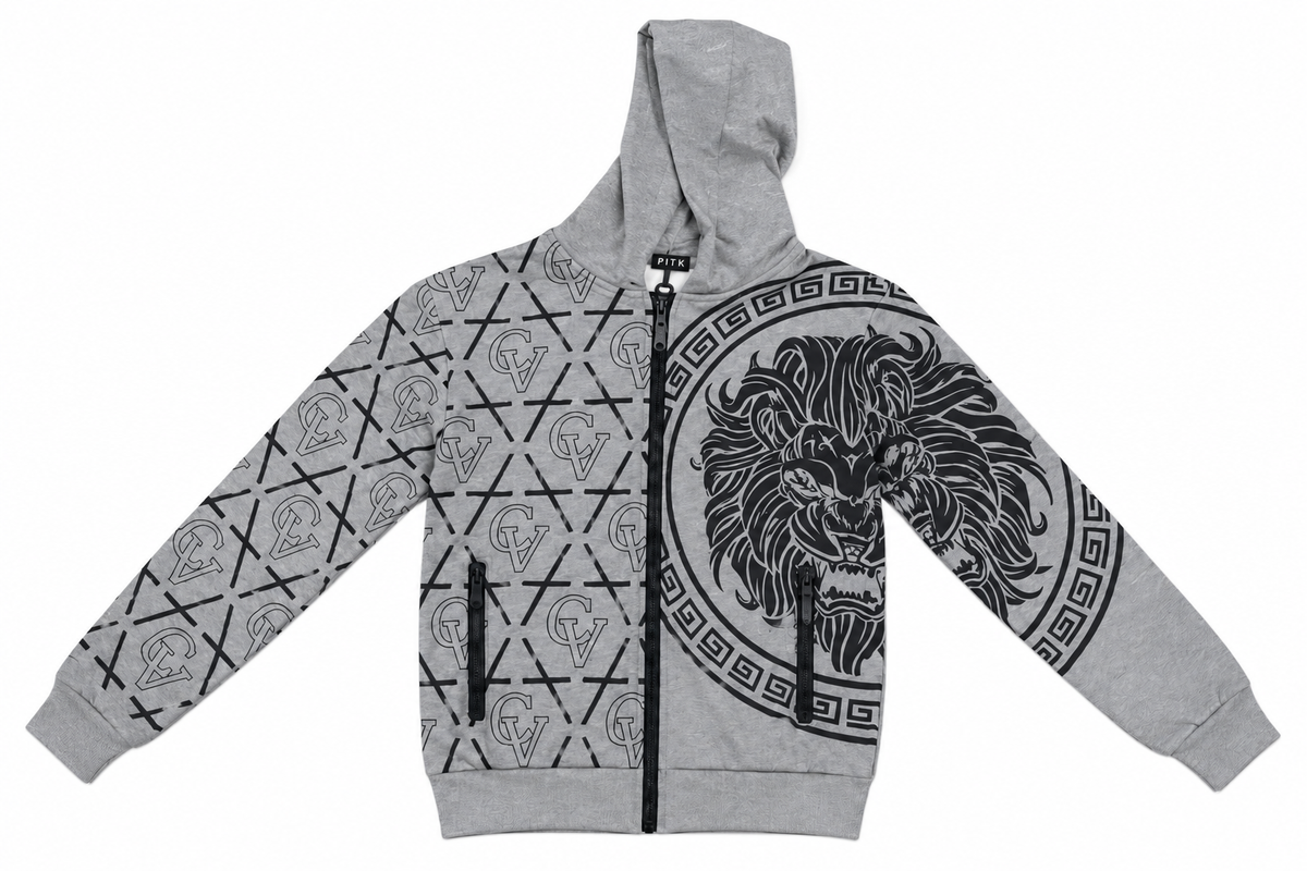 Set niño deportivo gris estampado León