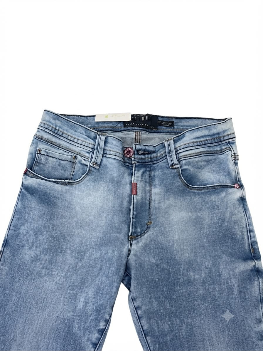 Pantalón Niño de Mezclilla Azul Claro Deslavado