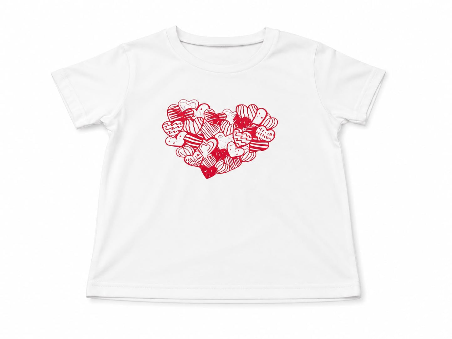 Set niña playera y short de mezclilla con corazones