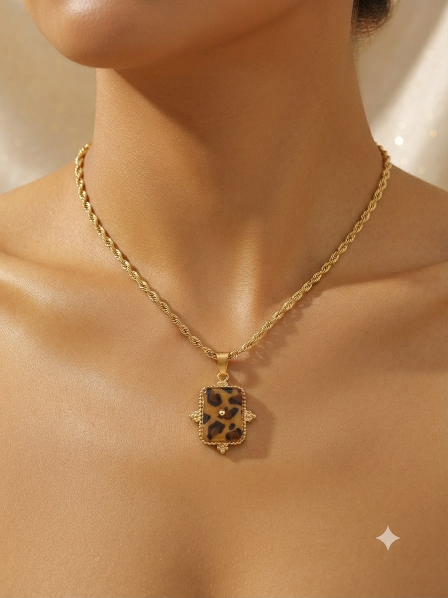 Collar accesorio dama – Dije animal print