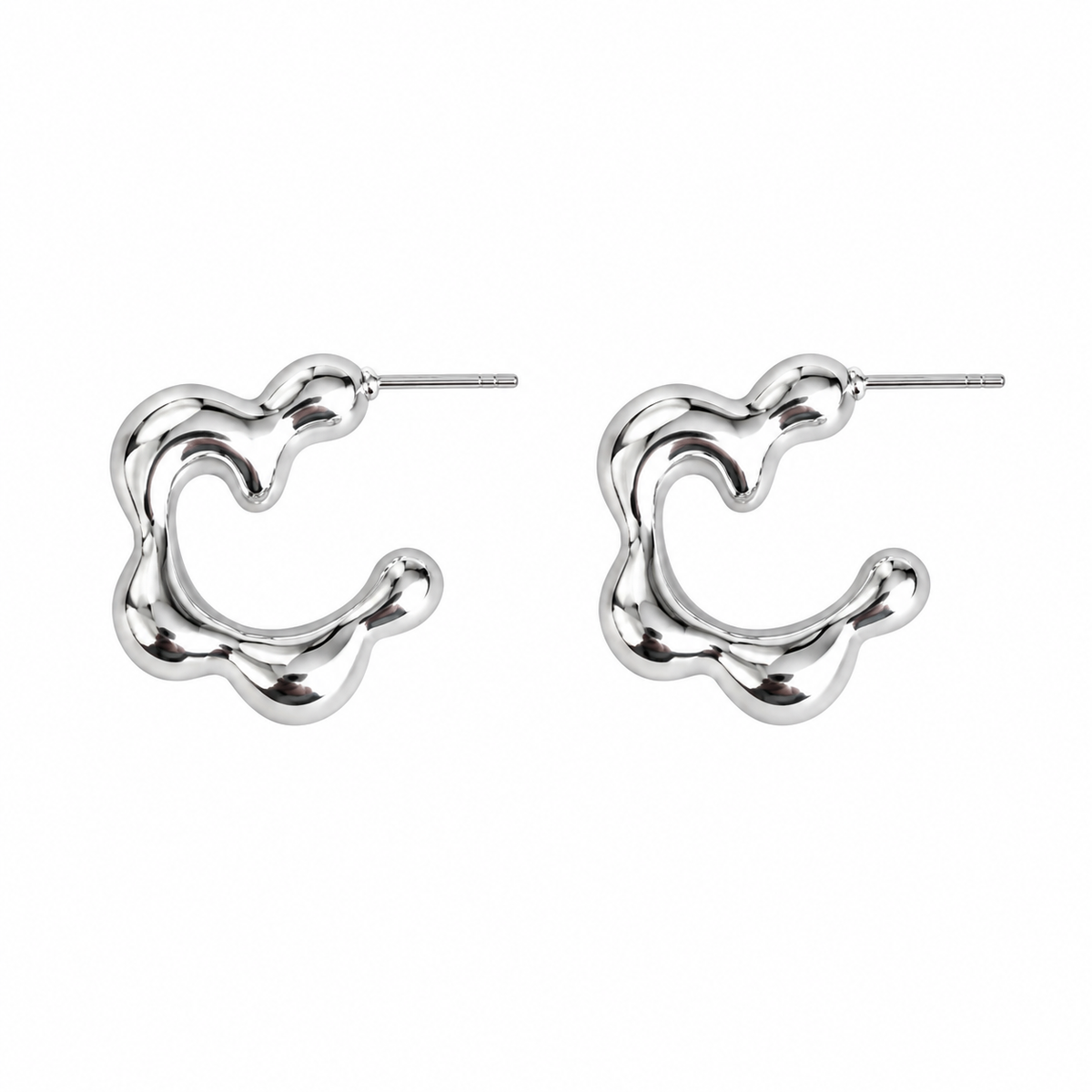 Aretes dama Onditas Plateadas ✨