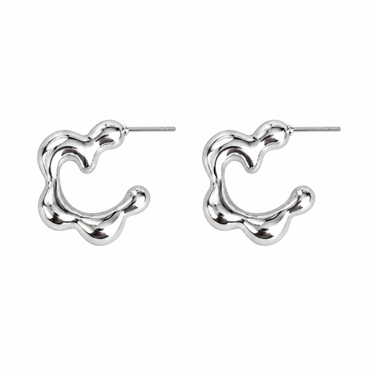 Aretes dama Onditas Plateadas ✨