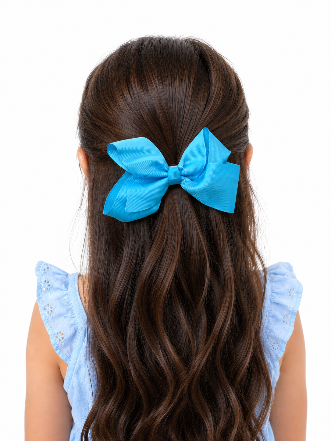 Moño para niña azul cielo 🎀