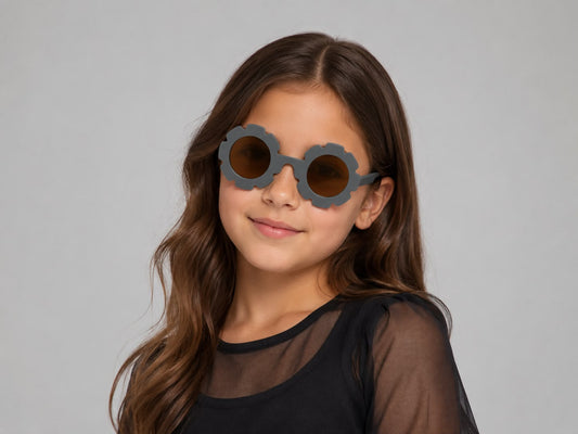 Lentes niña girasol color gris