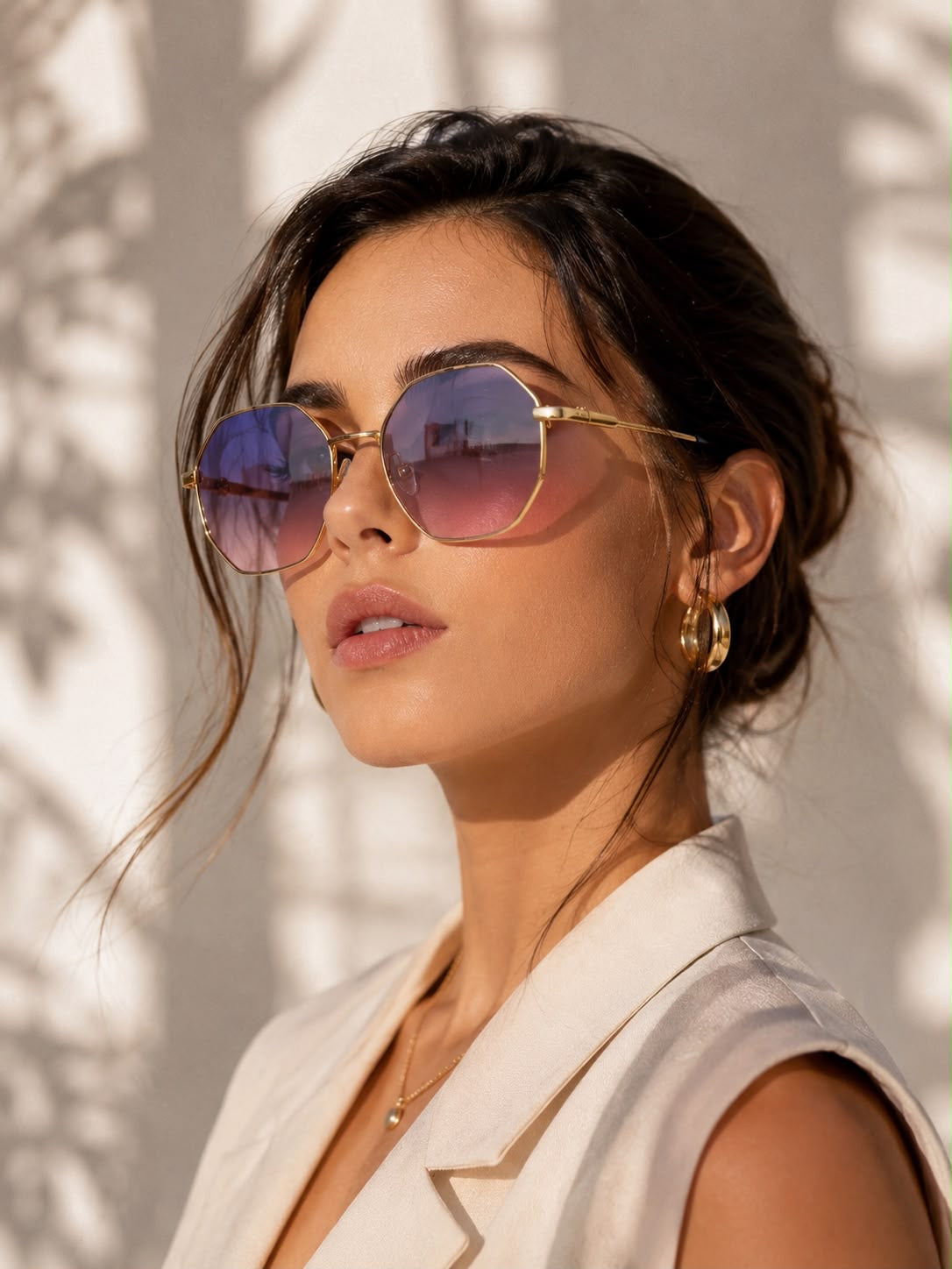 Lentes Dama hexagonales overdose con armazón