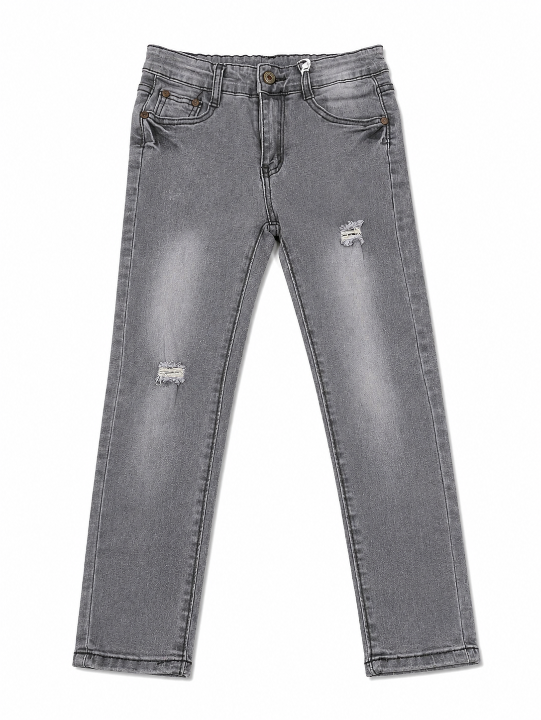 Pantalón niño de mezclilla gris skinny