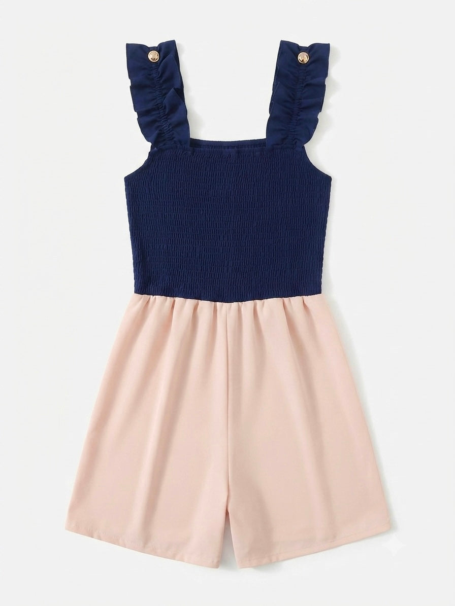 Jumper niña bicolor con olanes – Elegancia y estilo moderno