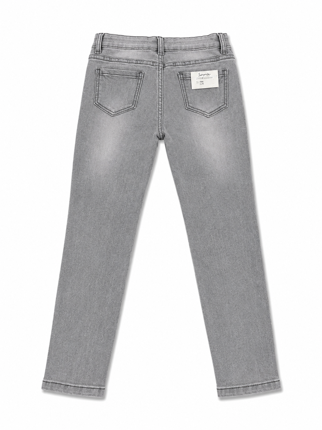 Pantalón niño de mezclilla gris skinny