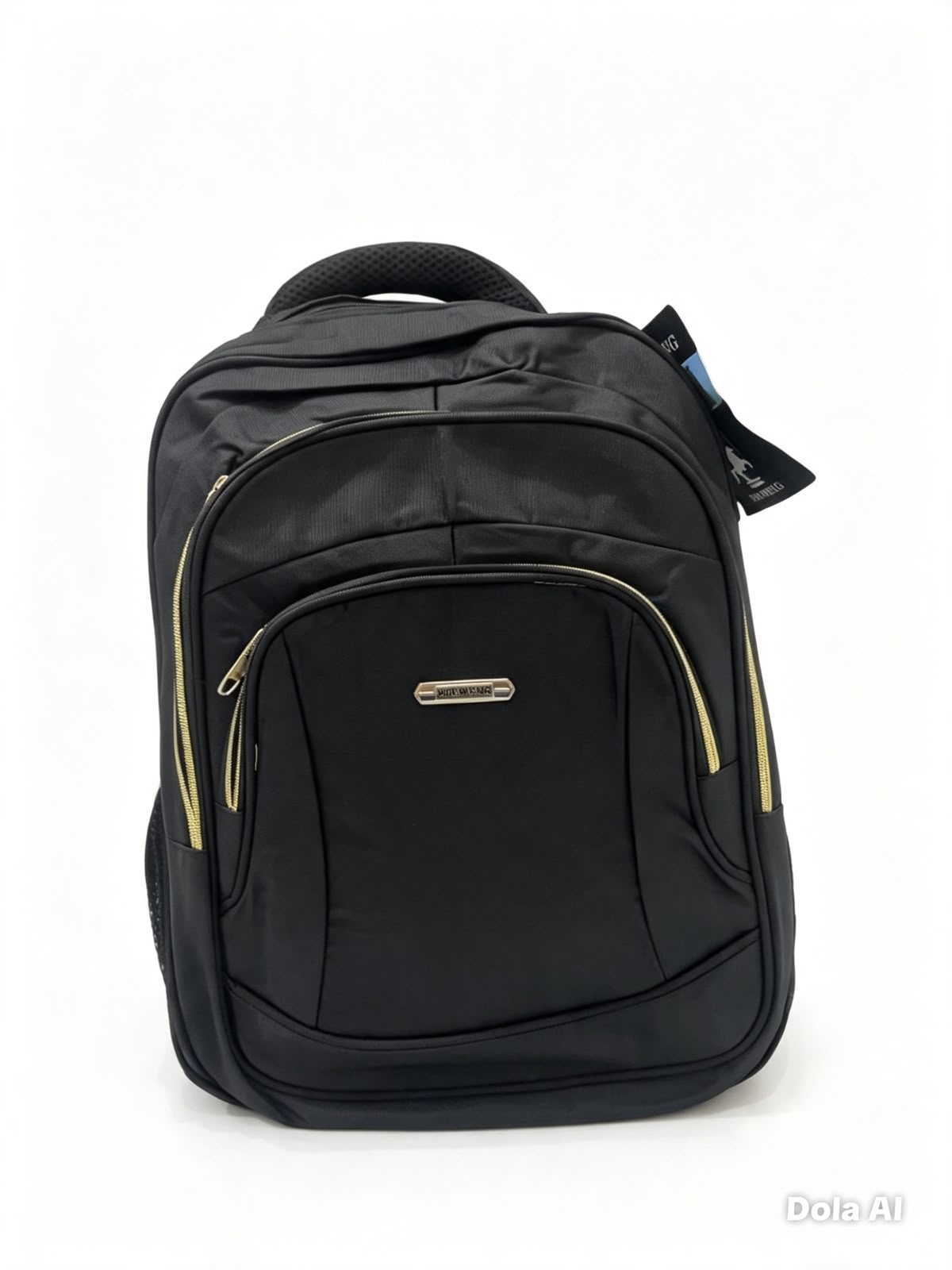 Mochila juvenil negra con candado de seguridad