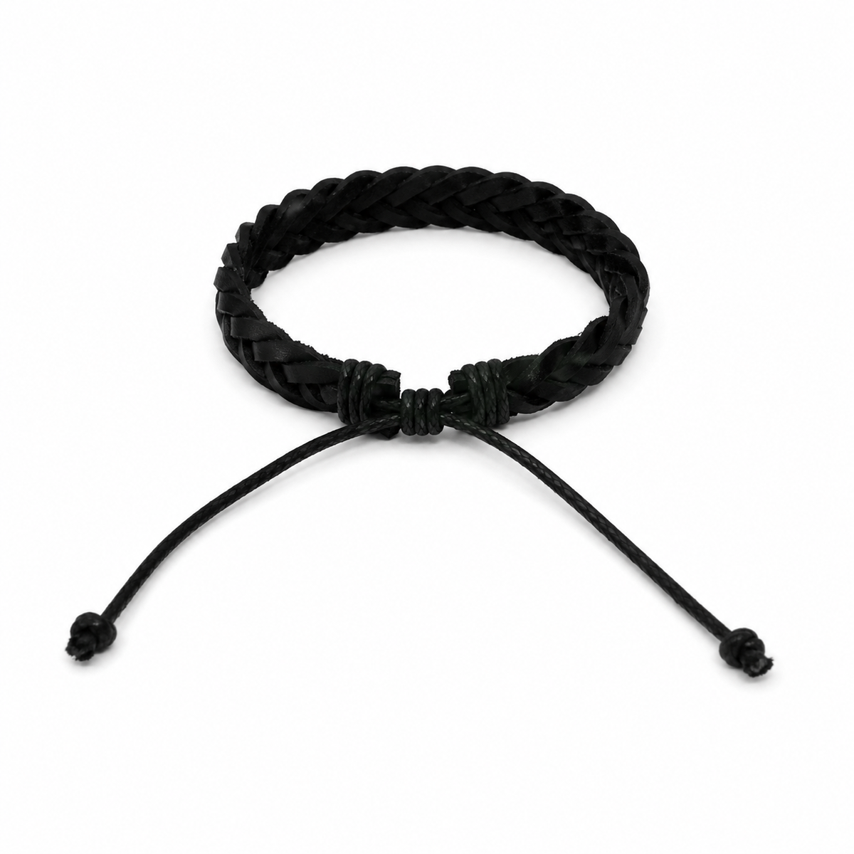 Pulsera Caballero Negra Trenzada 🖤