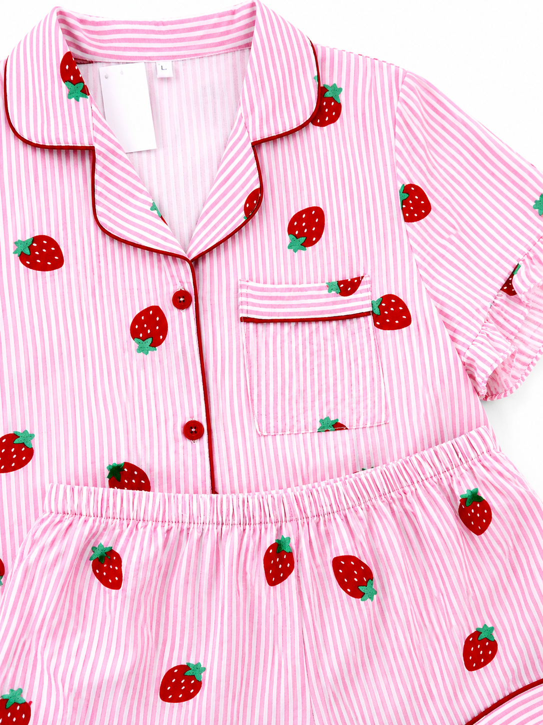 Pijama Dama Fresas Rosa