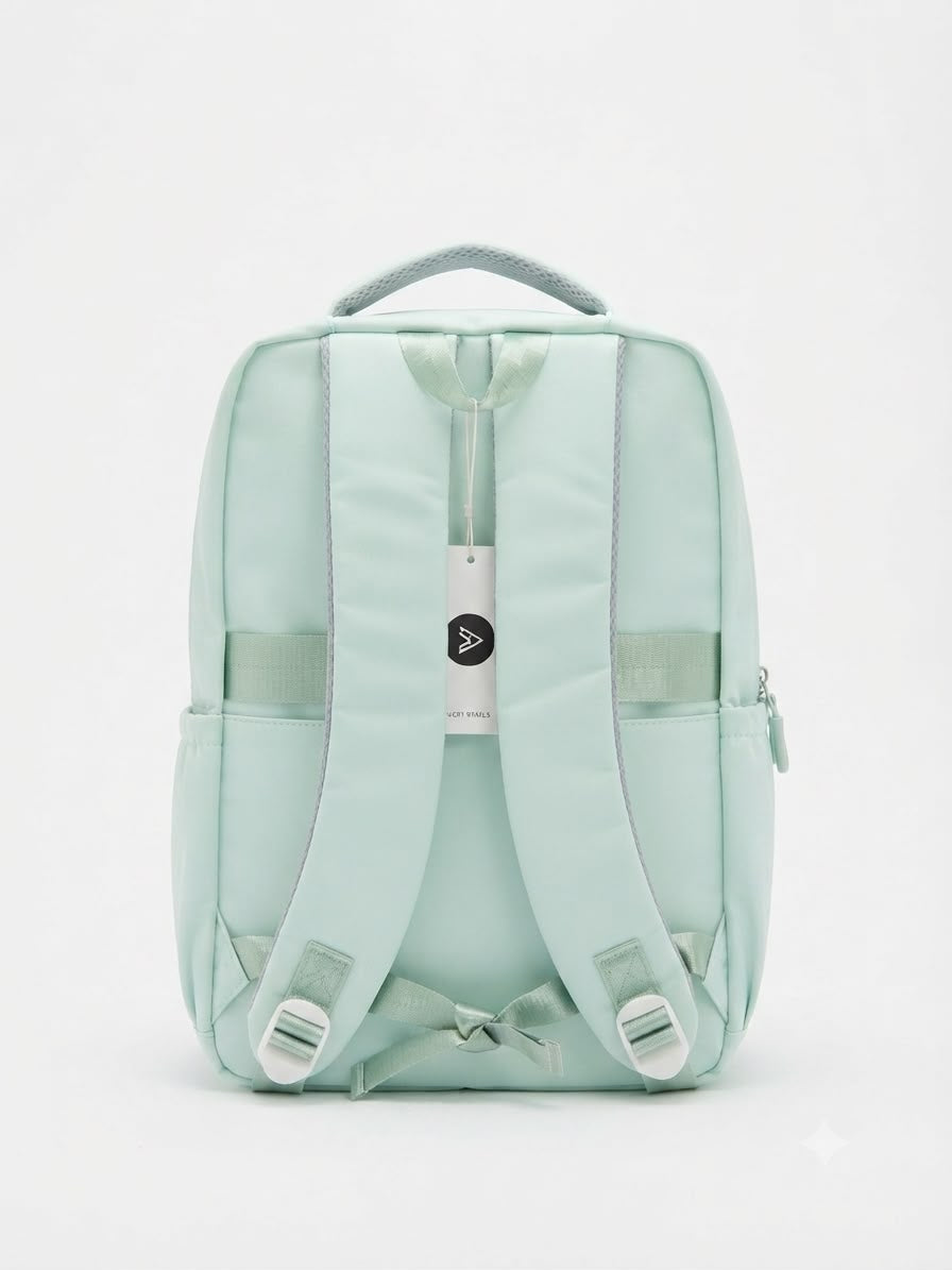 Mochila juvenil verde menta con monedero 🎒💚