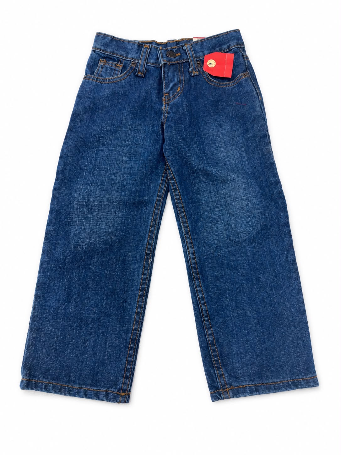 Pantalón niño mezclilla azul de corte recto
