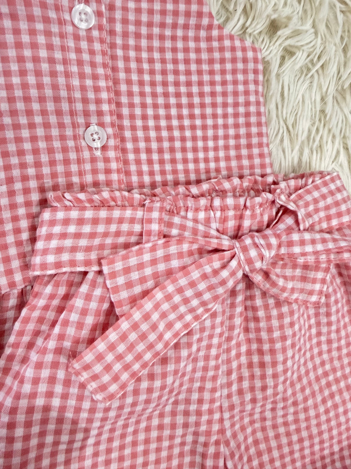 Set niña meses cuadros rosa
