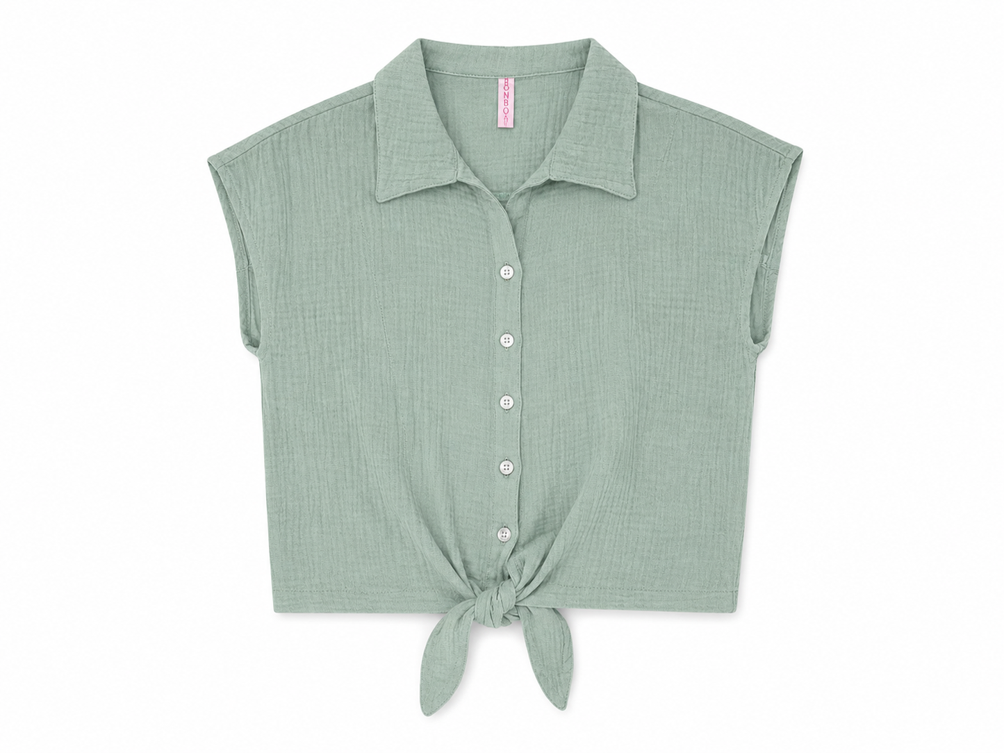 Set niña verde menta con blusa y short