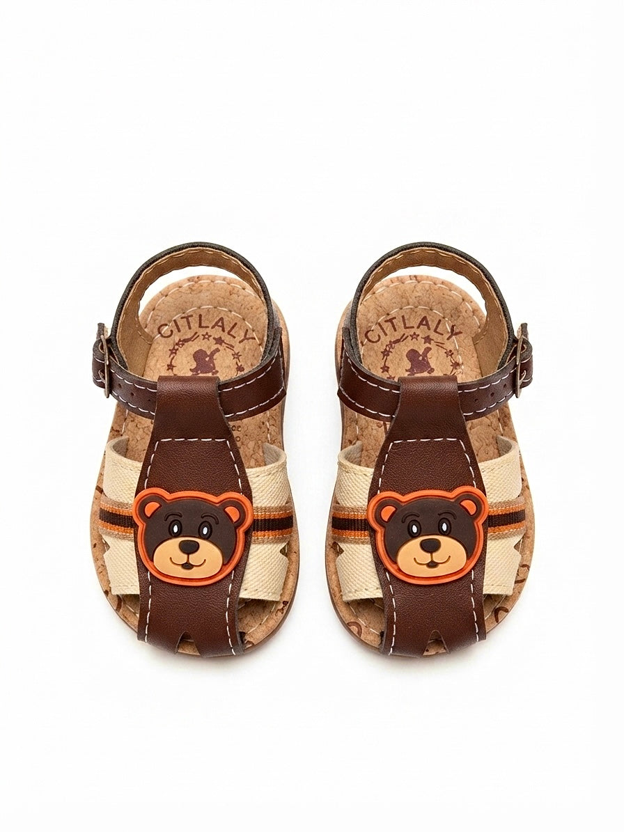Huaraches niño OFERTA – café con osito 🐻🤎