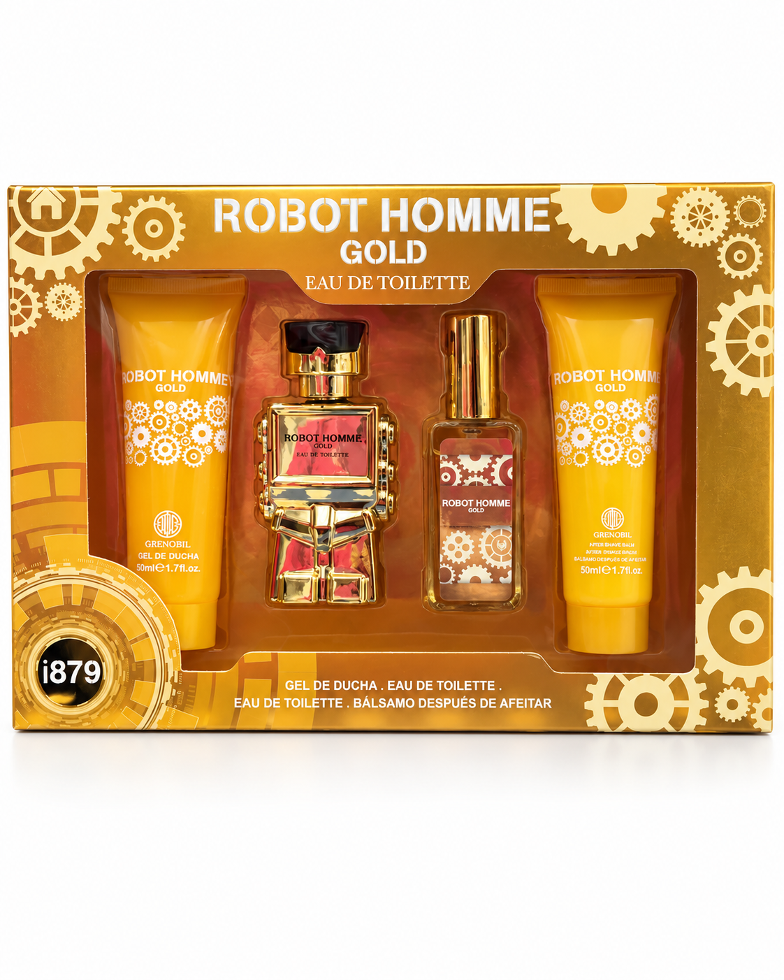 Perfume caballero Robot Homme Gold set 4 piezas