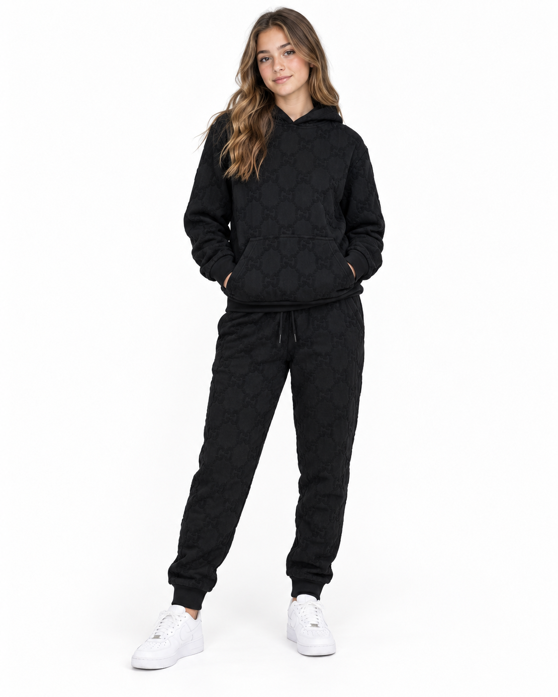 Set niña- textura relieve negro🖤