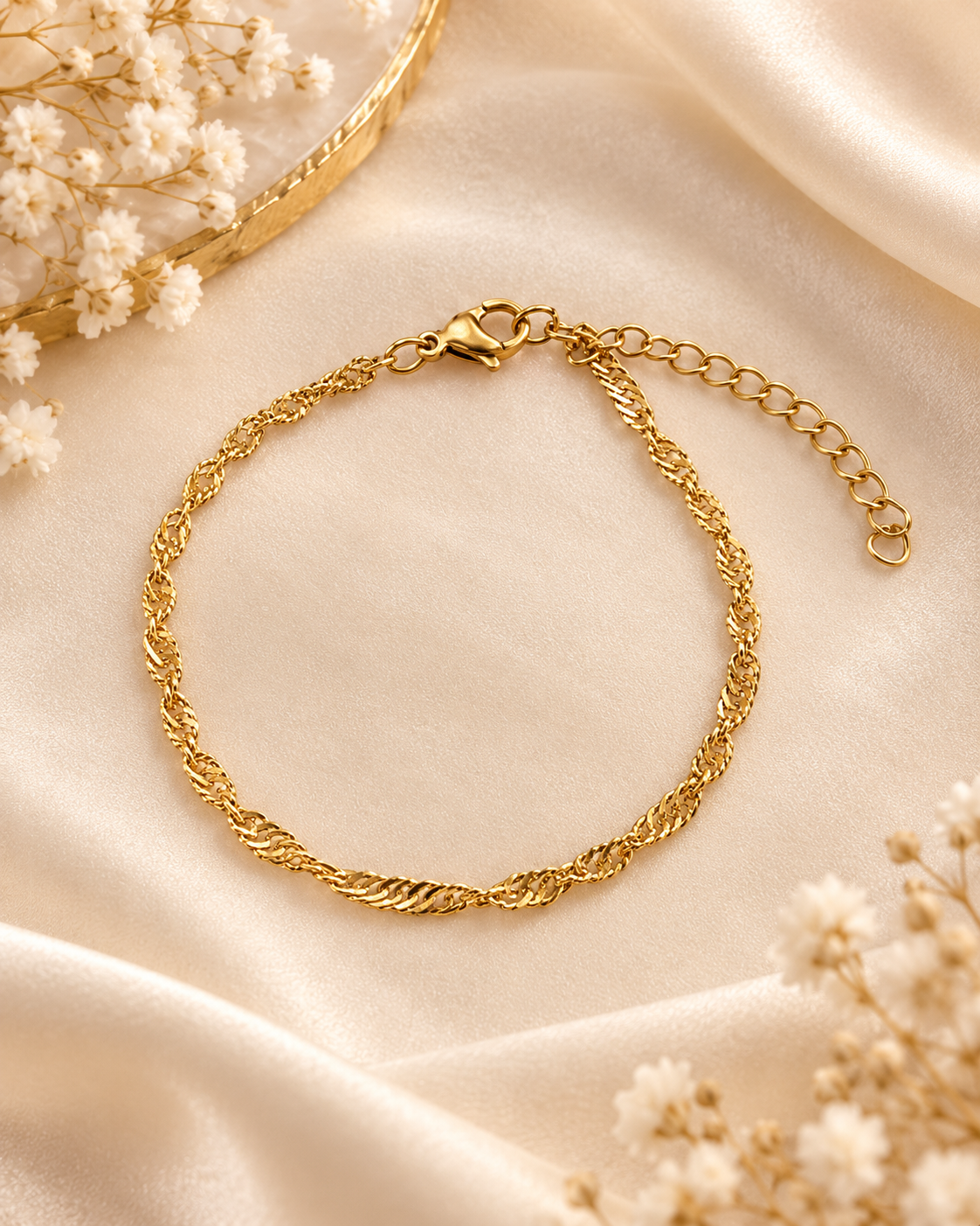 Pulsera dama eslabones entrelazados
