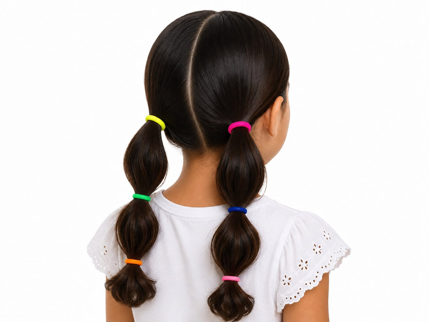 Set Ligas Cabello de Colores, 6 ligas Vibrantes, Suaves y Resistentes