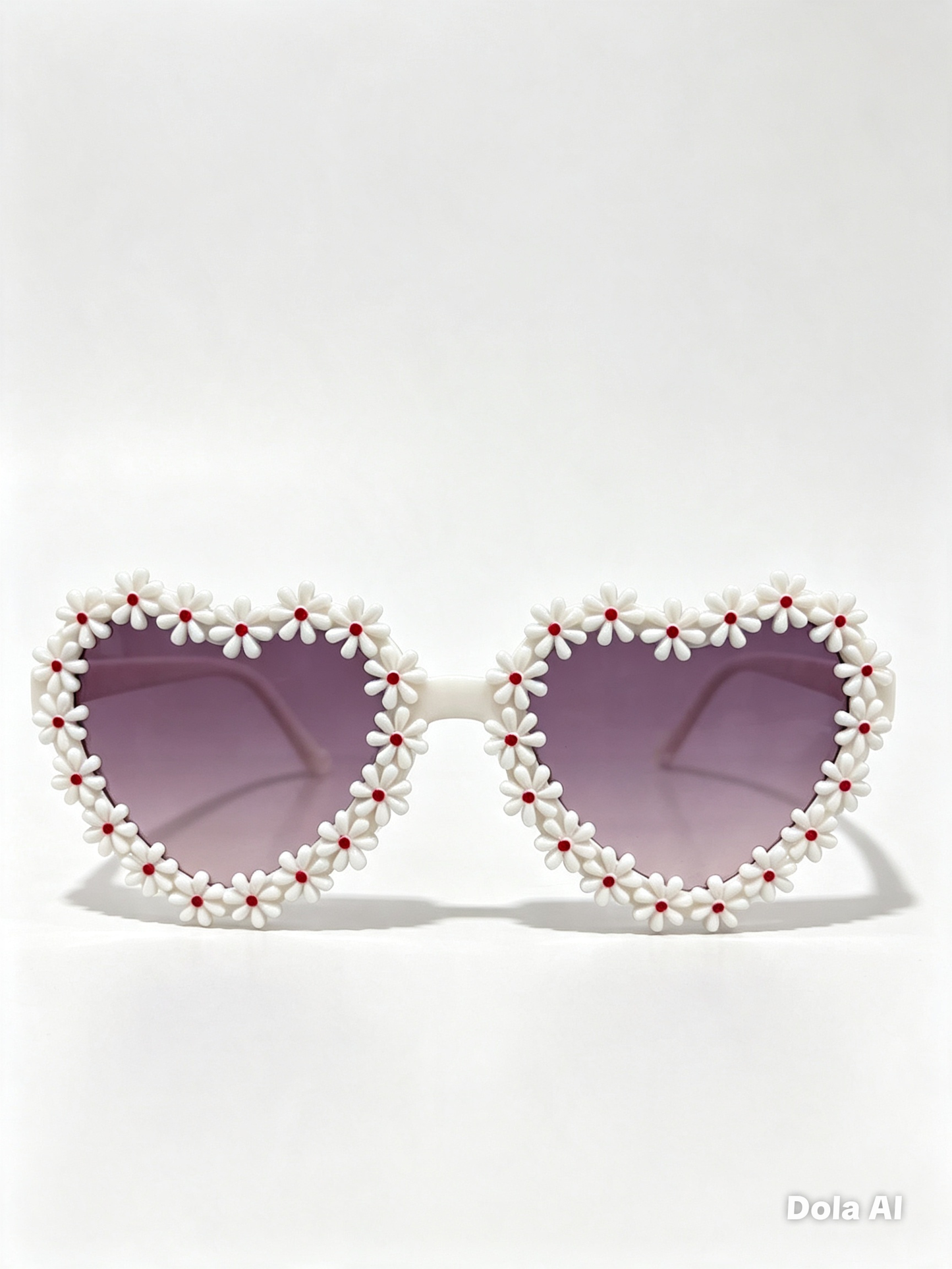 Lentes infantiles corazón con flores 🌼🤍