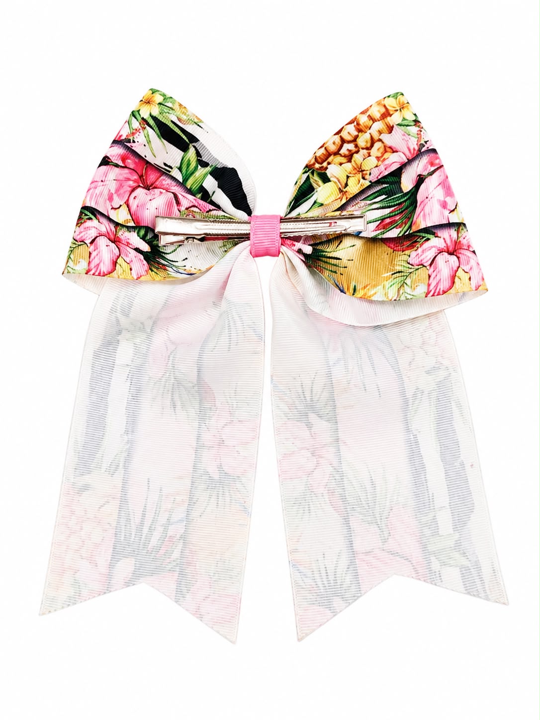 Moño niña tropical floral con tirantes largos 🎀🌺