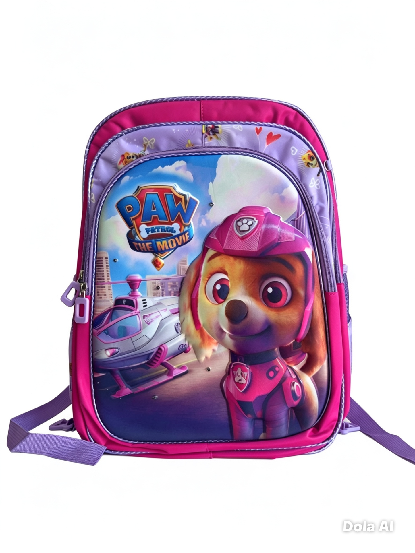 Mochila escolar diseño paw patrol Rosa