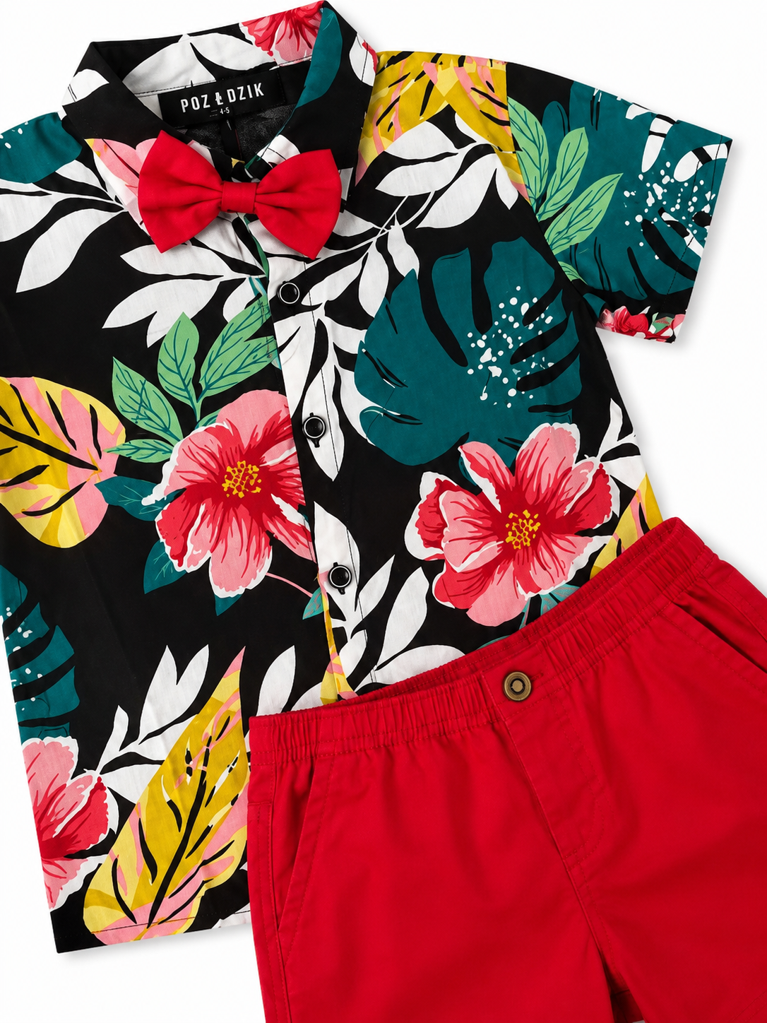 Set niño tropical con moño 🍃🌺