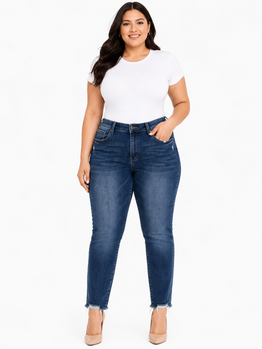 Pantalón dama mezclilla azul medio