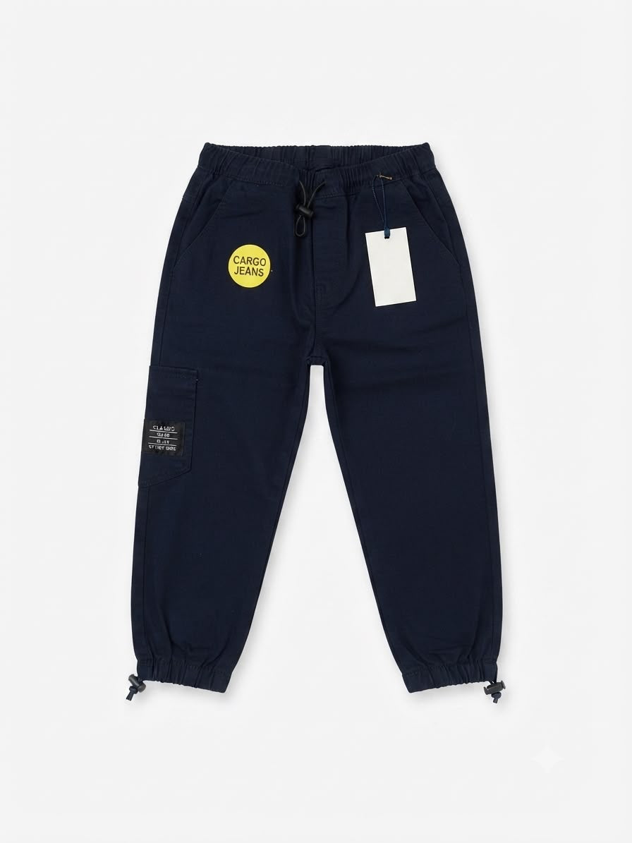 Pantalón niño tipo cargo azul marino