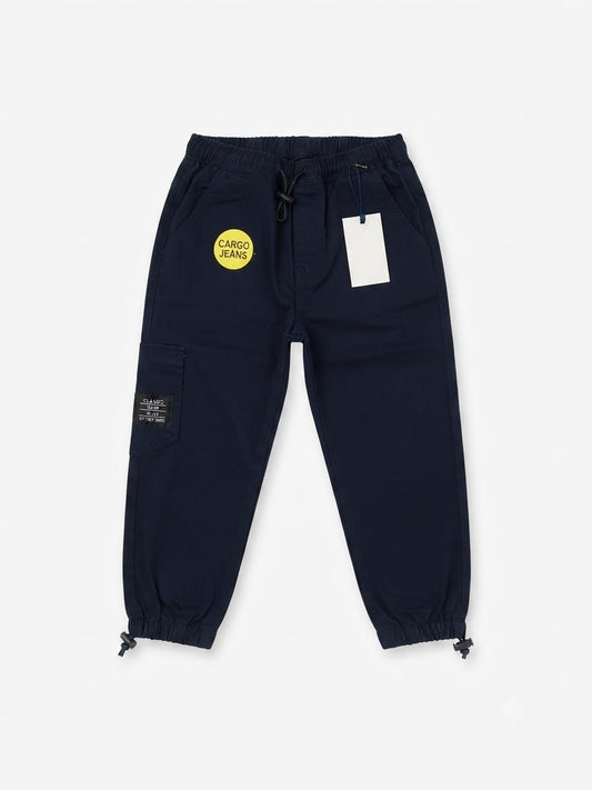 Pantalón niño tipo cargo azul marino