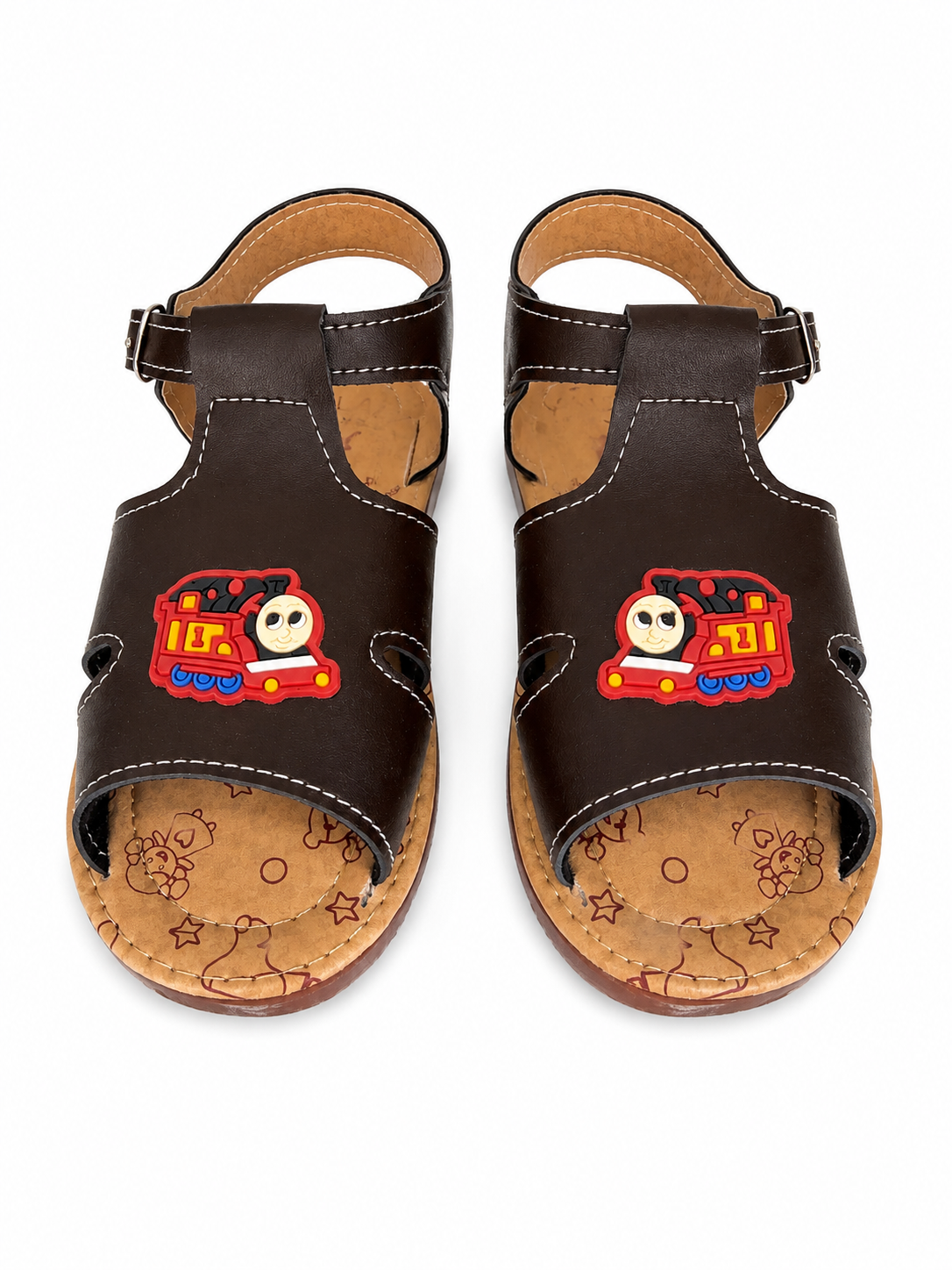 Huaraches niño OFERTA – café con diseño de tren 🚂🤎