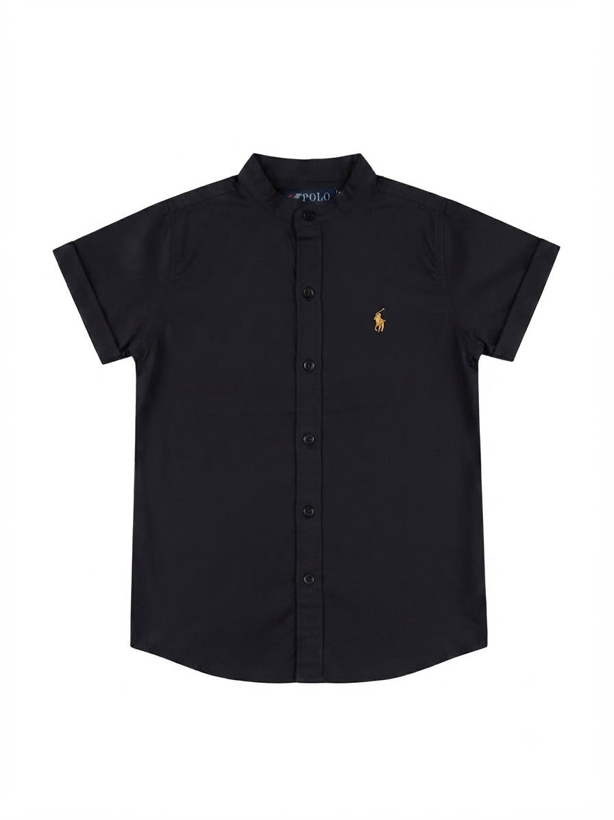 Camisa niña manga corta color negra