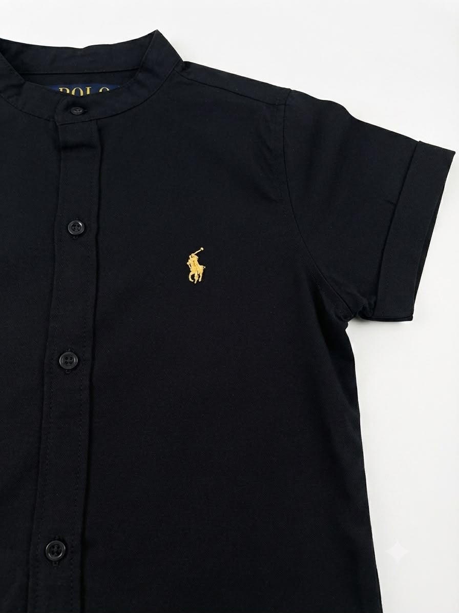 Camisa niña manga corta color negra