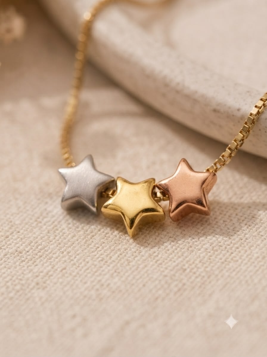 Collar accesorio dama – Triple estrella