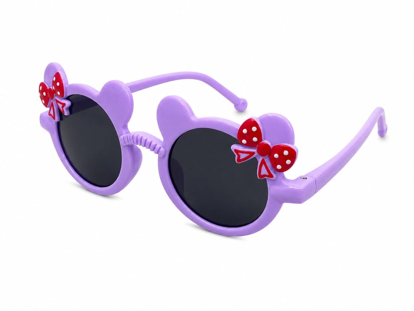 Lentes niña con moño morado
