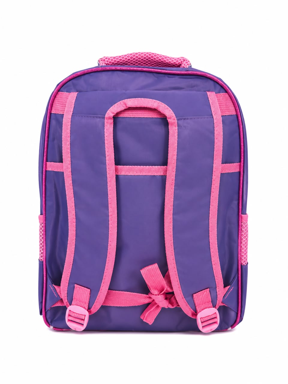 Set mochila infantil escolar Gatita Floral Lila 3 piezas