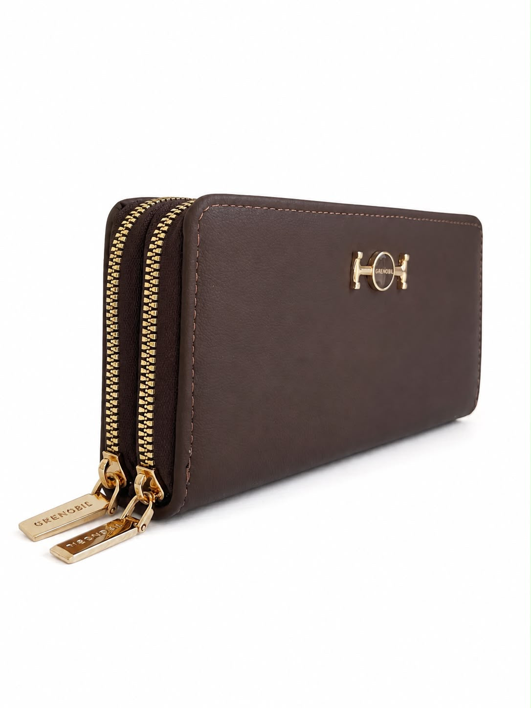 Cartera Dama tipo wallet café oscuro