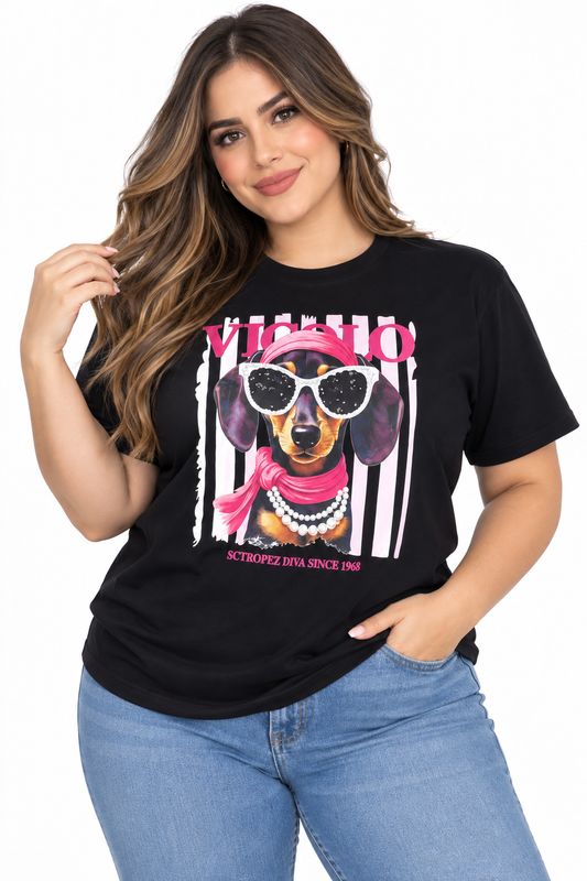 Blusa dama estampado perrito fashion 🐶🩷